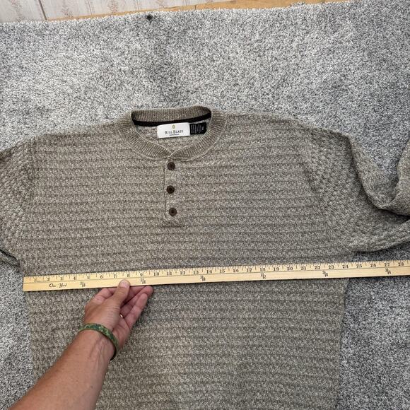 Bill Blass Sweater Mens 2XL XXL Henley Knit Pullover Casual Textured Pattern - Picture 3 of 8